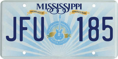 MS license plate JFU185