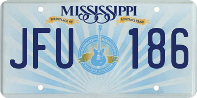 MS license plate JFU186