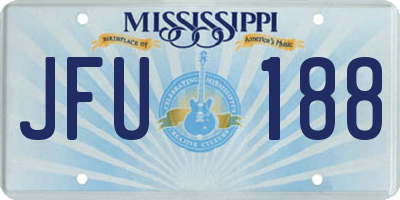 MS license plate JFU188