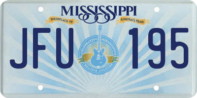 MS license plate JFU195