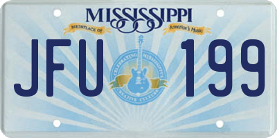 MS license plate JFU199