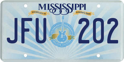 MS license plate JFU202
