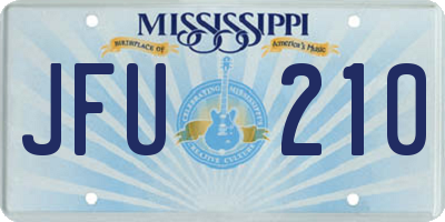 MS license plate JFU210