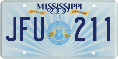 MS license plate JFU211