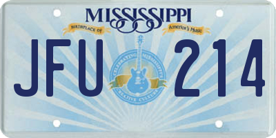 MS license plate JFU214