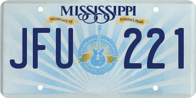 MS license plate JFU221