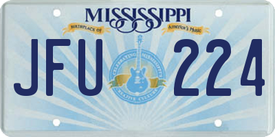 MS license plate JFU224
