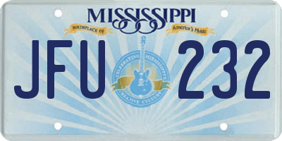MS license plate JFU232