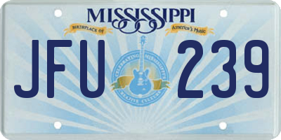 MS license plate JFU239