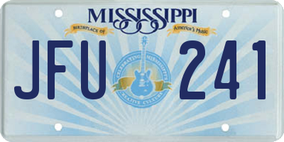 MS license plate JFU241