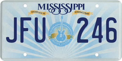 MS license plate JFU246