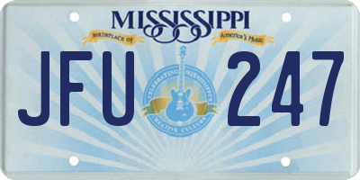 MS license plate JFU247