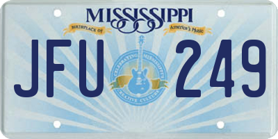 MS license plate JFU249