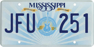 MS license plate JFU251