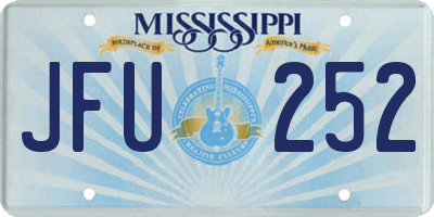 MS license plate JFU252