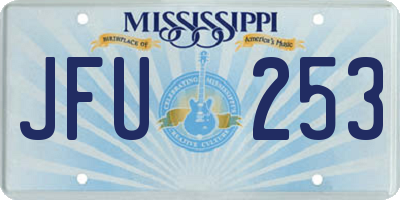 MS license plate JFU253