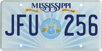 MS license plate JFU256
