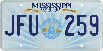 MS license plate JFU259