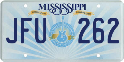 MS license plate JFU262