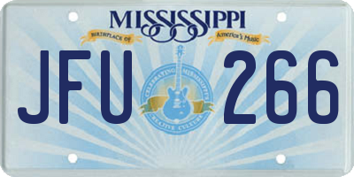 MS license plate JFU266