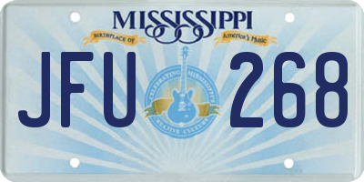 MS license plate JFU268