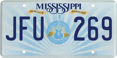 MS license plate JFU269