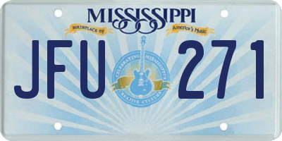 MS license plate JFU271