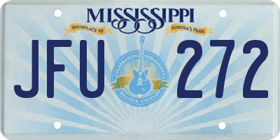 MS license plate JFU272