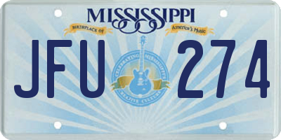 MS license plate JFU274