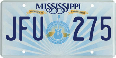 MS license plate JFU275
