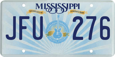 MS license plate JFU276