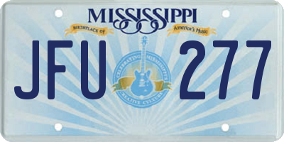 MS license plate JFU277
