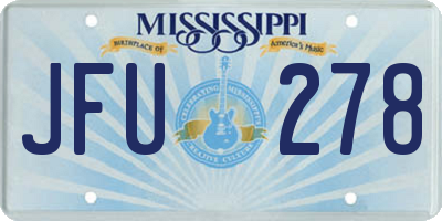 MS license plate JFU278