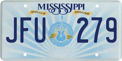 MS license plate JFU279