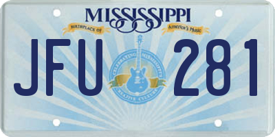 MS license plate JFU281