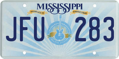 MS license plate JFU283