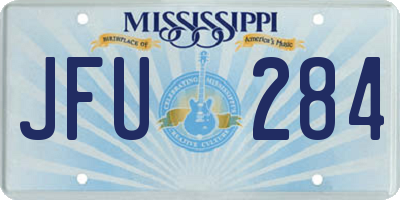MS license plate JFU284