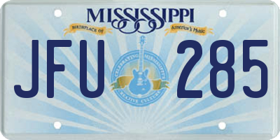 MS license plate JFU285