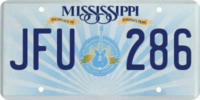 MS license plate JFU286