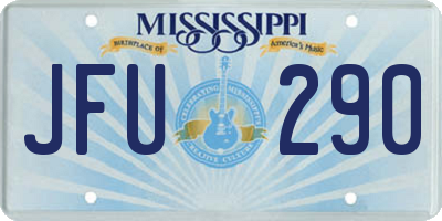 MS license plate JFU290