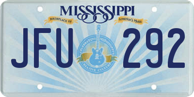 MS license plate JFU292