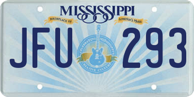 MS license plate JFU293