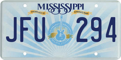 MS license plate JFU294