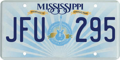 MS license plate JFU295