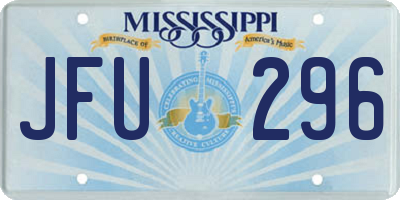 MS license plate JFU296