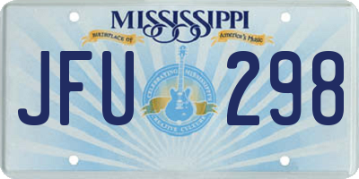 MS license plate JFU298