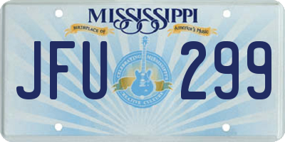 MS license plate JFU299