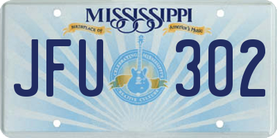 MS license plate JFU302