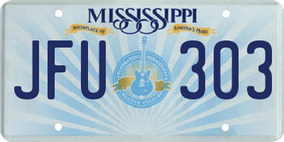 MS license plate JFU303
