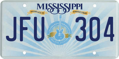MS license plate JFU304